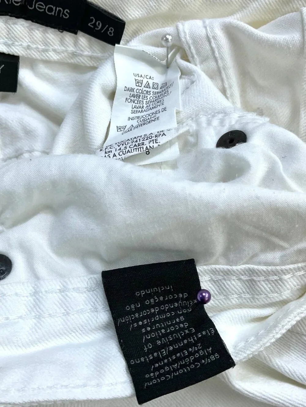 Calvin Klein White Jeans Skinny Cropped Denim (29, 8)